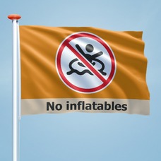 Warnflagge Keine Schlauchboote
