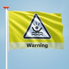 Warnflagge Warnung gelb