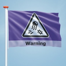 Warnflagge Warnung lila