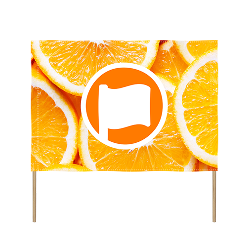 Banner mit Stock