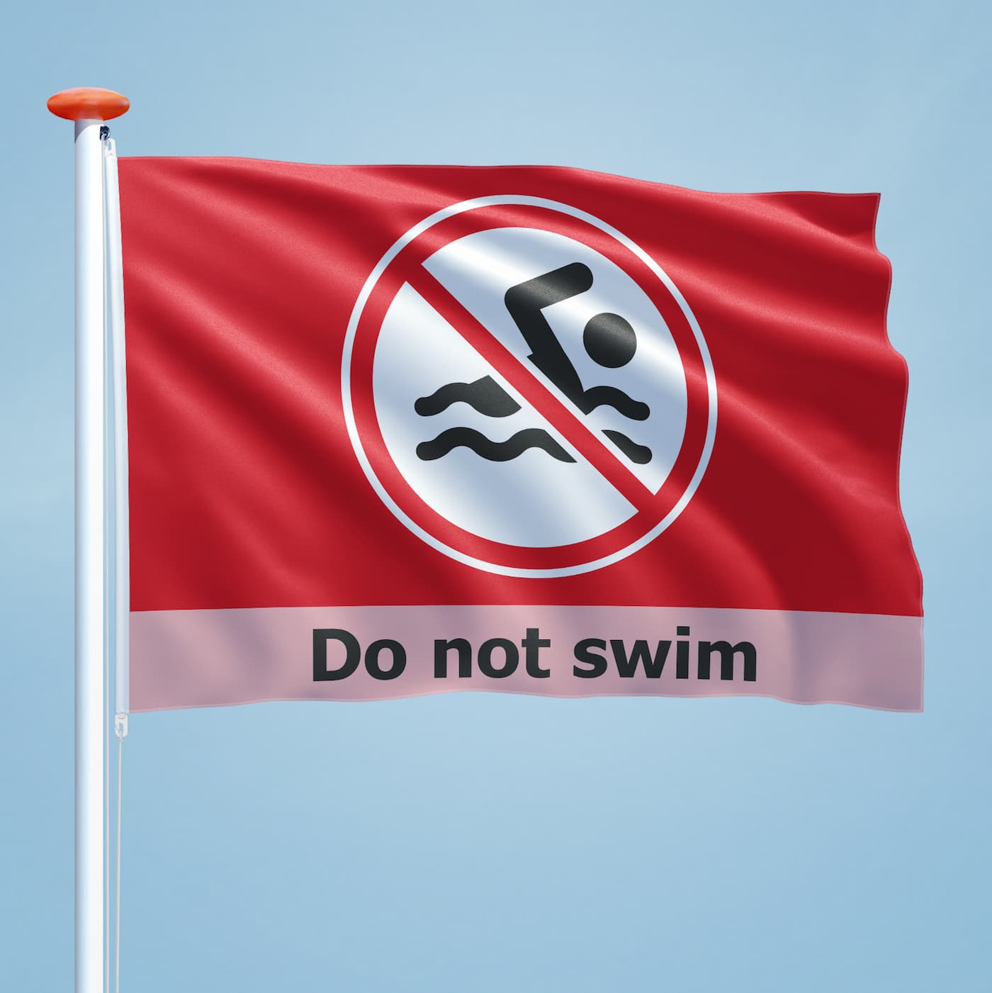Warnflagge Nicht schwimmen
